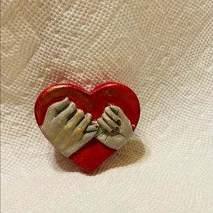 Heart shape clay home decor